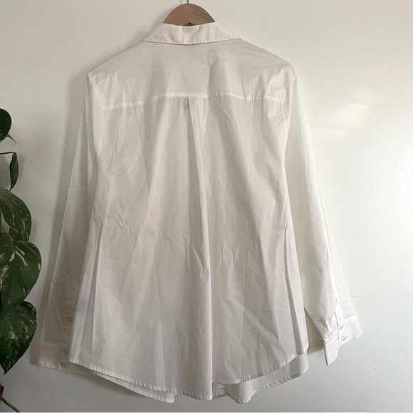 Torrid White Collared Button Down Shirt Cotton Long Sleeve Size 3X - Picture 8 of 11